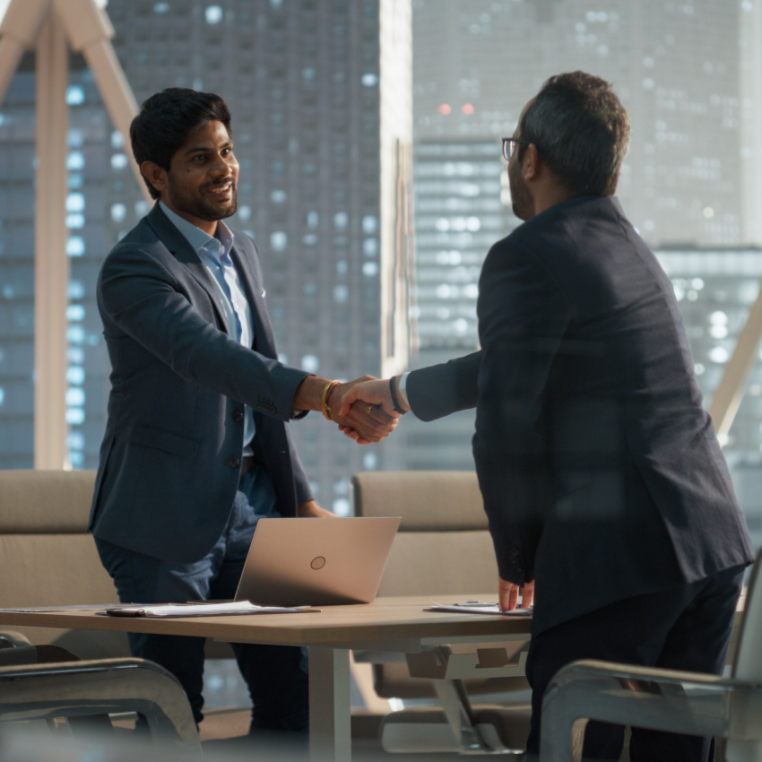 Financial advisor consulting with a client on financial strategies.